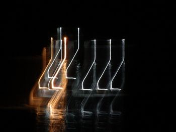 Abstract image of illuminated lights at night