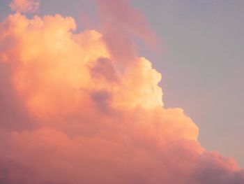 Low angle view of sky during sunset