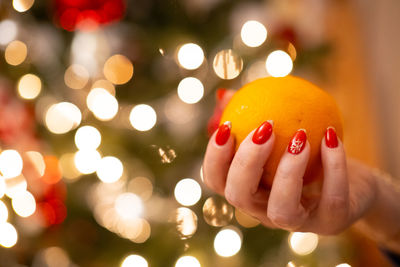 Cropped hand holding heart shape