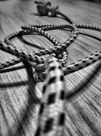 Close-up of cross on table