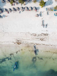 Aerial view of tanjung aan beach, lombok,indonesia