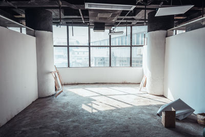 Interior of abandoned building