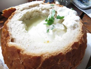 Close-up of served food