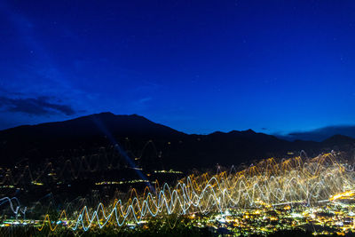 Scenic view of landscape at night