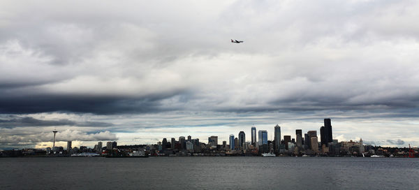 City skyline at waterfront