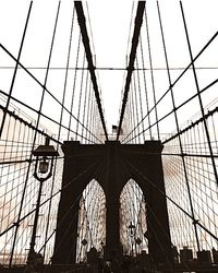 Low angle view of bridge against sky