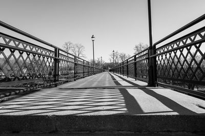 View of bridge against clear sky