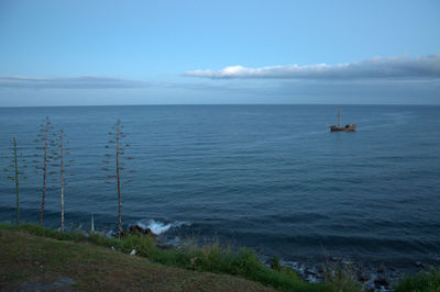 Scenic view of calm sea against sky