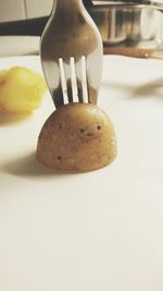 Close-up of bread in plate