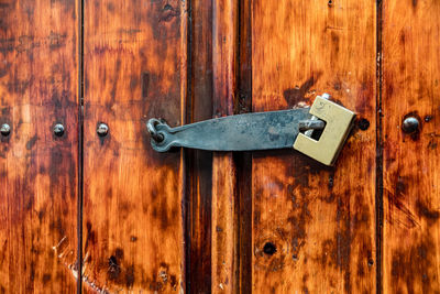 Close-up of closed door