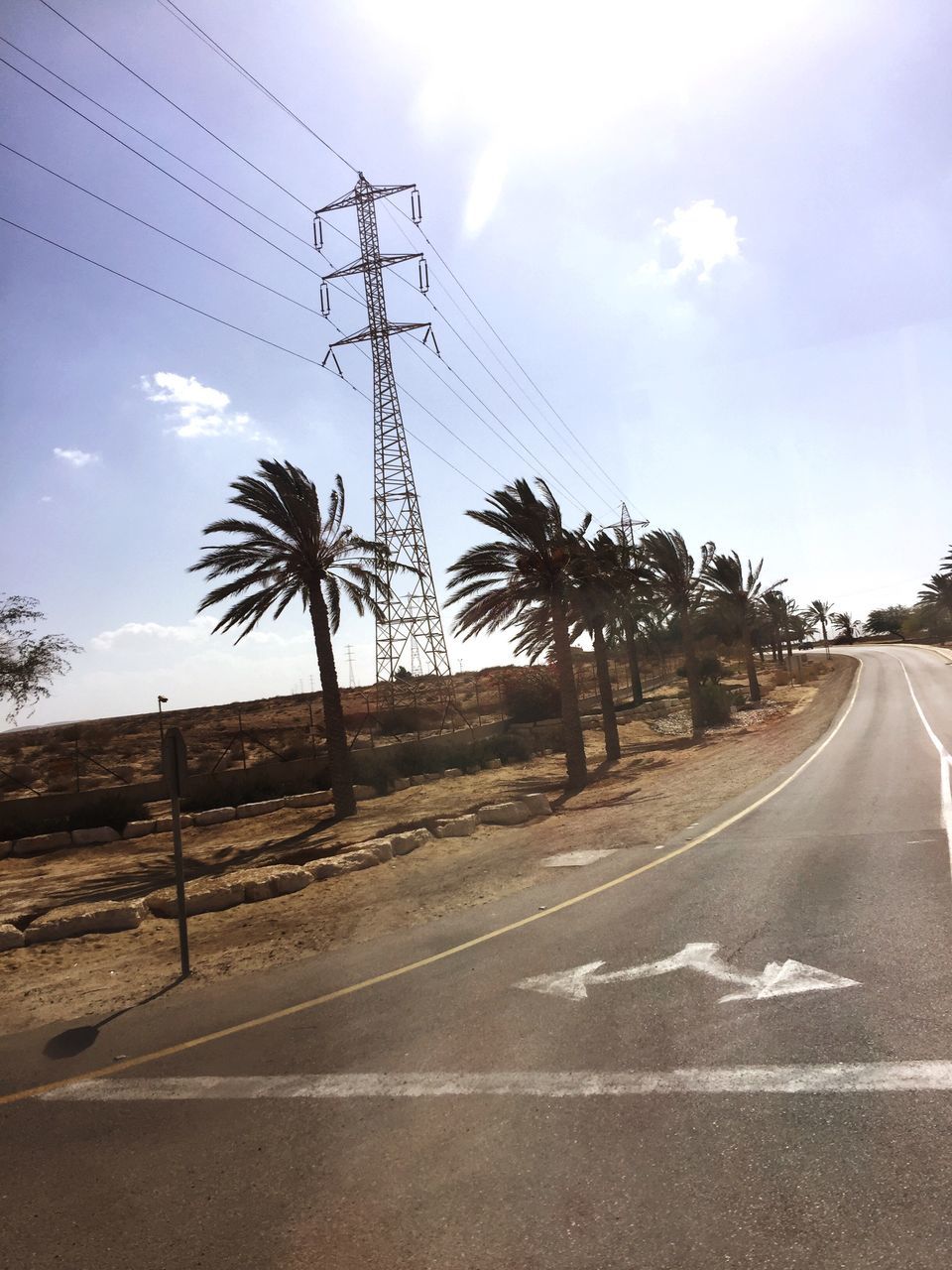 sky, no people, outdoors, transportation, tree, road, day, nature