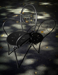 Close-up of metal on table