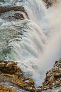 Scenic view of waterfall