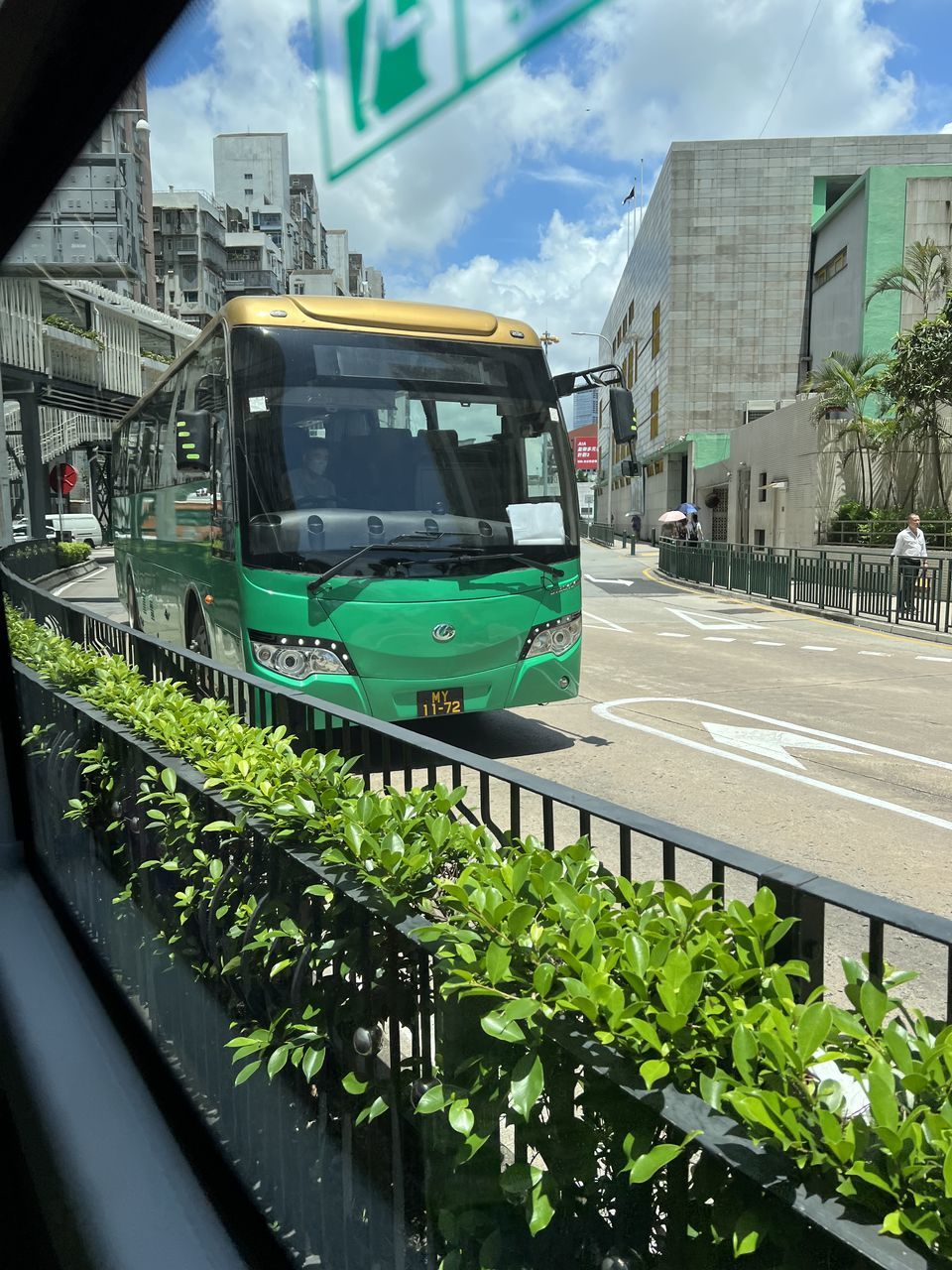 transportation, mode of transportation, architecture, green, built structure, nature, screenshot, city, plant, building exterior, day, motor vehicle, no people, vehicle, outdoors, car, urban area, land vehicle, sky, glass