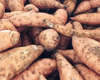 Full frame shot of sweet potato in a market 