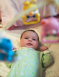 Portrait of cute baby girl with sparkling eyes