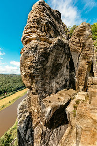 View of rock formation against sky