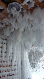 Close-up of snow covered landscape