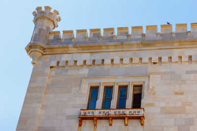 Low angle view of historical building against sky