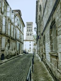 Narrow alley amidst buildings in city