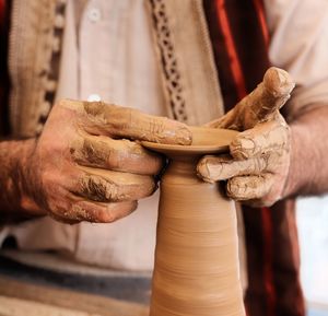 Close-up of hand holding hands