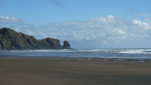 View of sea against cloudy sky