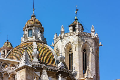 Low angle view of a building against clear sky