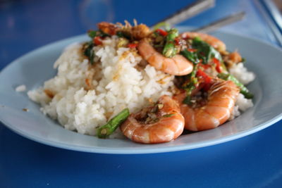 Close-up of meal served in plate