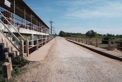 View of railroad tracks against sky