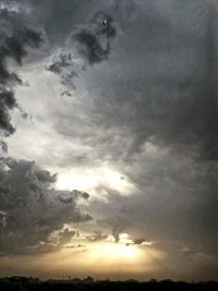 Low angle view of cloudscape at sunset