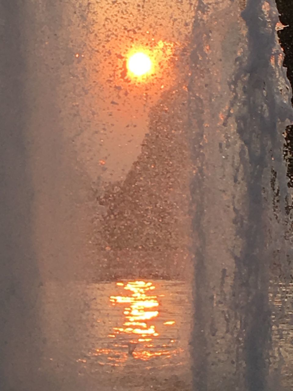 orange color, water, sunset, nature, illuminated, outdoors, no people, burning, close-up, day