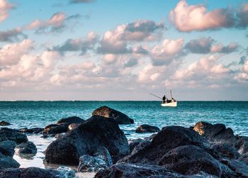 Scenic view of sea against sky