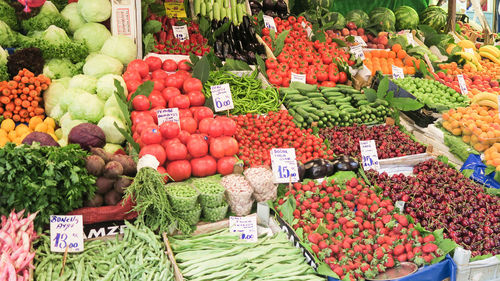 Various fruits for sale in market