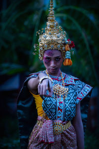 Portrait of man wearing mask