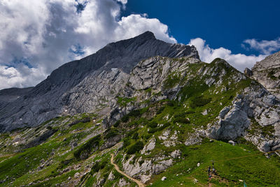 Scenic view of rocky mountains against sky