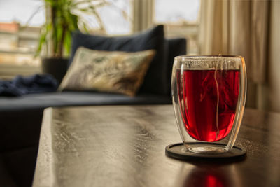 Close-up of drink on table