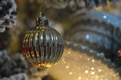 Close-up of christmas bauble