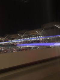 Light trails on city street at night