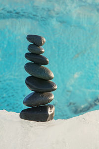 Stack of stones on beach