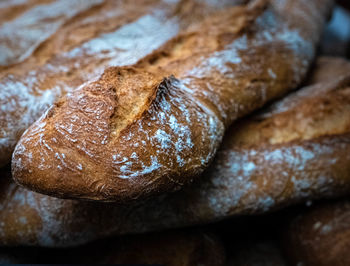 Full frame shot of bread on table