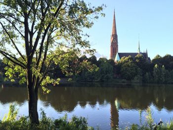 View of church with trees in background