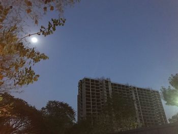 Low angle view of moon at night