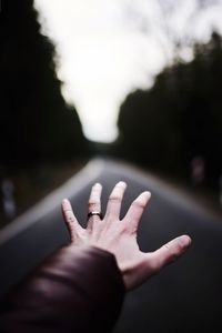 Close-up of human hand