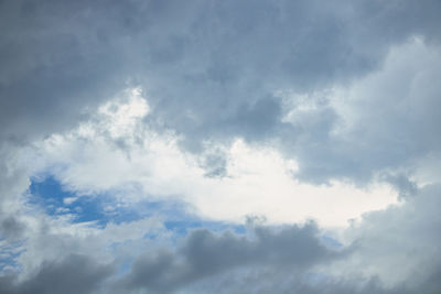 Low angle view of clouds in sky