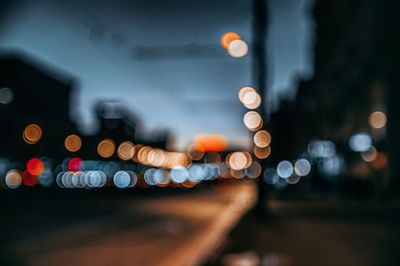 Defocused image of lights at night