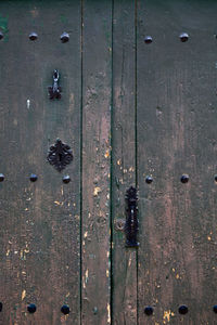 Full frame shot of old wooden door