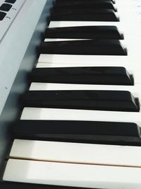 Close-up of piano keys