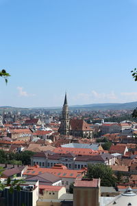 High angle shot of cityscape