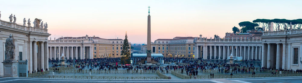 Group of people in front of building