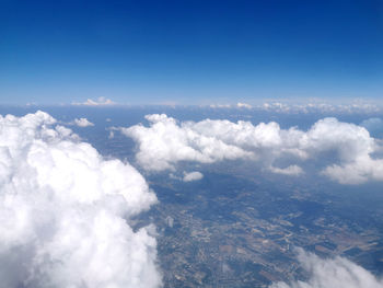 High angle view of cloudscape against sky